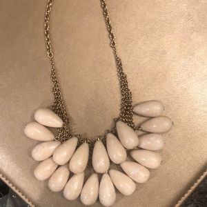 Cream beaded statement necklace by Banana Republic